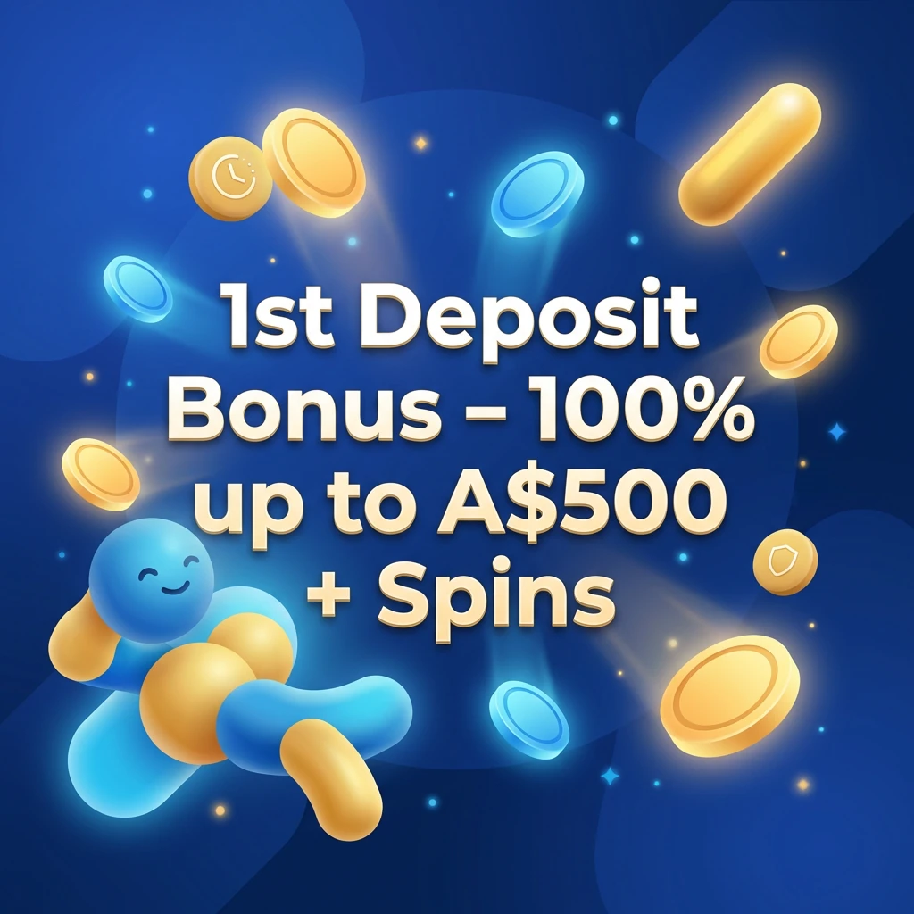 1st Deposit Bonus - 100% up to A$500 + Spins